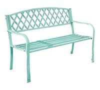 Silla de jardín ligera a prueba de óxido con respaldo de malla, asiento ideal para exteriores, balcón, patio, terraza y espacios pequeños (azul)