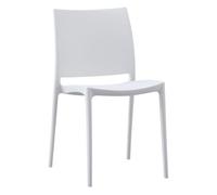 Silla de jardin meton plástico blanco 49x42x81 cm