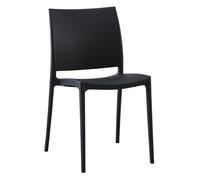 Silla de jardin meton plástico negro 49x42x81 cm