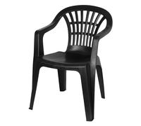 Silla de Jardín Monobloque Antracita Silla Apilable Silla de Bistro Balcón