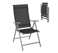 Juego de 2 Sillas de Jardín Plegable Negro