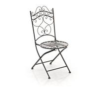 Silla de jardín plegable indra metal bronce 50x40x92 cm