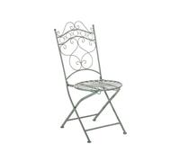 Silla de jardín plegable indra metal verde antiguo 50x40x92 cm