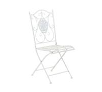Silla de jardín plegable sibell metal blanco 49x42x91.5 cm