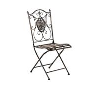 Silla de jardín plegable sibell metal bronce 49x42x91.5 cm