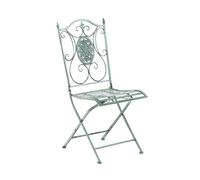 Silla de jardín plegable sibell metal verde antiguo 49x42x91.5 cm