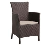 Silla de jardín resistente a los rayos UV color marrón-beige Fácil de limpiar