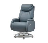 Silla de jefes de cuero, cómodas sillas de oficina ejecutivas gerenciales, 160 ° reclinando libremente silla de computadora de espalda alta con reposapiés eléctrico, loft giratorio elevable ajustable