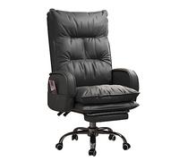 Silla de juego de escritorio de oficina silla de juego con ruedas silla de computadora reclinable ajustable negro con silla de acento elegante para el reposapiés para el hogar y la oficina LWX