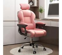 Silla de juego giratoria con altura ajustable, tapizado de cuero y cojín de látex para adultos en posiciones de dirección Silla mecedora con ruedas y brazos para tareas especiales y