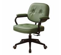 Silla de juego retro ajustable, giratoria con reposabrazos y respaldo, perfecta para dormitorio, estudio o áreas de maquillaje, ideal para adultos y adolescentes (verde)