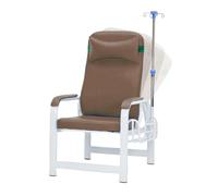 Silla de Laboratorio de flebotomía con reposabrazos de Cuero y Estructura de Acero, Totalmente reclinable, para recepción o Sala de Espera de Laboratorios de investigación para Pacientes de