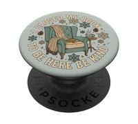 Silla de Lectura de Invierno Coffee Kindness Cozy Bookworm PopSockets PopGrip Adhesivo