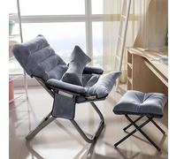 Silla de lectura plegable portátil tipo chaise longue tapizada, sillón reclinable ideal para sala de estar y dormitorio, elegante silla de salón que ahorra espacio