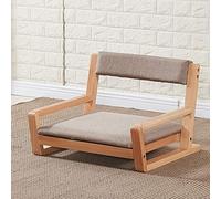 Silla de madera Tatami Zaisu sin patas, ideal para juegos de meditación, lectura, ver la televisión, sala de estar, muebles de acento