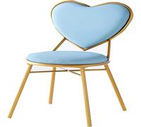Silla de maquillaje con forma de amor, silla de comedor de hierro dorado para dormitorio y salón, elegante sillón multiusos para lectura y decoración, elegante acento de muebles