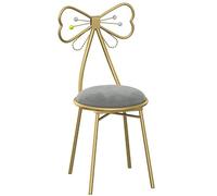 Silla de Maquillaje con Patas Doradas, Taburete de tocador para Cuarto de Maquillaje y Dormitorio, Silla de tocador Multifuncional y Mesa Auxiliar combinadas.