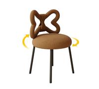 Silla de maquillaje con respaldo, taburete nórdico de terciopelo, silla decorativa de mariposa para dormitorio, comedor