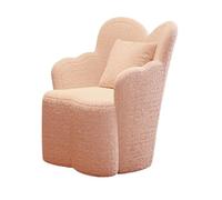 Silla de maquillaje Creative Princess - Respaldo estilo crema, taburete ligero de lujo para dormitorio, elegante asiento de tocador para niñas, decoración elegante para el hogar (K)