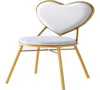 Silla de maquillaje de hierro dorado con forma de amor, elegante sillón multiusos para dormitorio y comedor, silla elegante para leer y tocador, muebles elegantes para decoración del hogar