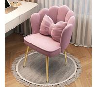 Silla de maquillaje de terciopelo, taburete acolchado con respaldo, sillón para tocador, diseño minimalista, asiento cómodo para uso doméstico