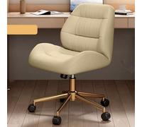 Silla de Maquillaje ergonómica con Ruedas y Asiento Giratorio de Altura Ajustable con ángulo de inclinación para una Rutina de Belleza cómoda.