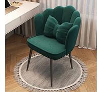 Silla de maquillaje minimalista moderna con luz roja, lujoso taburete tapizado de oficina y dormitorio, perfecto para estudio, comedor, decoración del hogar y uso en dormitorio.