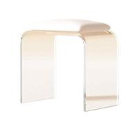 Silla de Maquillaje Moderna, Banco de jardín de acrílico con cojín de PU, Taburete Minimalista de 99 cm, Ligero, de Lujo, para Exteriores, pequeña Silla Blanca para casa y Patio.