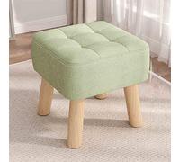 Silla de Maquillaje Multifuncional con reposapiés para Sala de Estar, Taburete para Maquillaje y Cambio de Zapatos, Elegante Mesa de Centro tapizada.