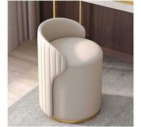 Silla de maquillaje pequeña de piel suave con respaldo, elegante silla de comedor para sala de estar, dormitorio, tocador, comodidad y elegancia combinadas