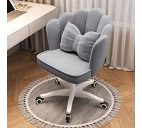 Silla de maquillaje, silla de oficina de terciopelo con respaldo y almohadilla acolchada suave para una cómoda silla de tocador de estilo de mediados de siglo para dormitorio de mujeres y niñas