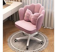 Silla de maquillaje, silla de oficina de terciopelo con respaldo y almohadilla acolchada suave para una cómoda silla de tocador de estilo de mediados de siglo para dormitorio de mujeres y niñas