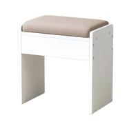 Silla de Maquillaje tapizada Gris, Taburete de tocador con Gran Capacidad de Carga para Dormitorio, Sala de Estar y Piano, Taburete para Zapatos con Patas Curvas.