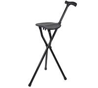 Silla de masaje plegable con muletas, ayuda for discapacitados, trípode ligero, bastón y asiento