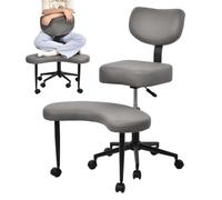 Silla de meditación con patas cruzadas y ruedas para pacientes con TDAH, asiento ajustable en altura y ángulo con soporte lumbar para trabajadores de oficina sentados, adultos, inquietos, yoga