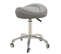 Silla de montar Silla de oficina dental Taburete giratorio 360, silla de oficina ergonómica médica para aliviar el dolor, capacidad de peso de 220 libras Asiento de spa para tatuaje/barra (gris oscuro