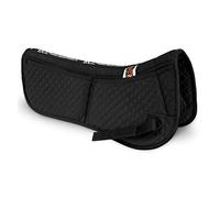 Silla de montura ECP multiusos, de algodón inglés de diamante acolchado, sujeción dotada de corrección terapéutica, espuma viscoelástica de efecto memoria, cuenta con bolsillos. Silla apropiada para doma, salto, equitación, formación, concurso completo, exhibiciones, Negro