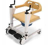 Silla de movilidad del paciente con cojín extraíble e inodoro para personas mayores discapacitadas - Silla de ruedas multifuncional para facilitar el traslado al baño