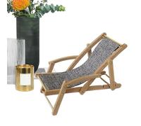 Silla de muñecas - Minisilla de Playa, diminutas sillas de salón de Madera, para Muebles de casa de muñecas, 13 cm, para niños, Adolescentes, estanterías, decoración de Escritorio, Modelo