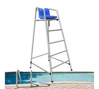 Silla de observación de acero inoxidable, diseño extra alto desmontable para una mayor visibilidad, perfecta para monitoreo junto a la piscina y supervisión de eventos