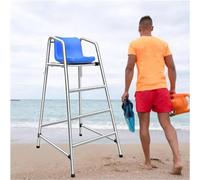Silla de observación de acero inoxidable para playas, piscinas y canchas de tenis, diseño duradero, seguro, resistente a la intemperie para salvavidas y espectadores