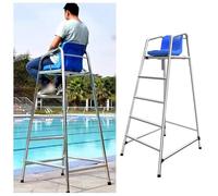 Silla de observación de salvavidas resistente, taburete alto desmontable para mayor seguridad en parques acuáticos, lagos, playas y gimnasios