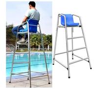 Silla de observación de salvavidas resistente, taburete alto desmontable para mayor seguridad en parques acuáticos, lagos, playas y gimnasios