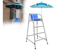 Silla de observación elevada portátil con paraguas para salvar vidas en la playa y la piscina, fácil de montar