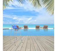 Silla de observación para salvavidas, silla de salvavidas para parque acuático, equipo salvavidas para natación, cubierta/playa/acero inoxidable, salvavidas con gancho, sillas de piscina desmonta