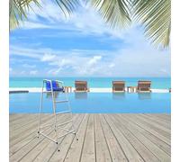 Silla de observación para salvavidas, silla de salvavidas para parque acuático, equipo salvavidas para natación, cubierta/playa/acero inoxidable, salvavidas con gancho, sillas de piscina desmonta