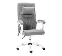 VidaXL Ahissa Silla de Oficina con Función Masaje Reclinable Gris