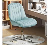 Silla de Oficina Ajustable sin Brazos con diseño de Patas Cruzadas Anchas y función giratoria, Silla Decorativa con Respaldo Medio para Escritorio o tocador (Gris) Octopus Feet
