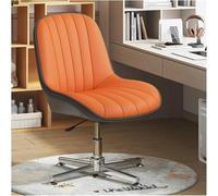 Silla de Oficina Ajustable sin Brazos con diseño de Patas Cruzadas Anchas y función giratoria, Silla Decorativa con Respaldo Medio para Escritorio o tocador (Gris) Octopus Feet