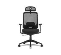 Silla de oficina Alpha Gamer Stella ergonómica malla negra soportes aj.